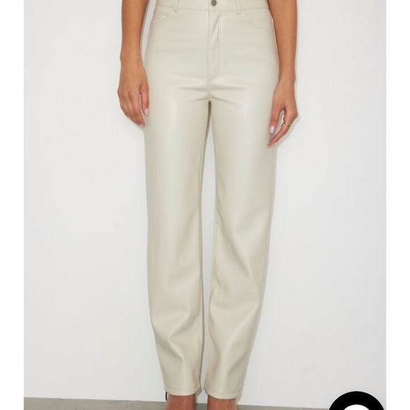Beige leather pants from dynamite size 4. - Picture 3 of 3